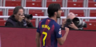 Ferran strzela gola na 1-0 z Espanyolem! [VIDEO]