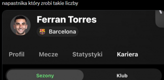 LICZBY Ferrana Torresa w ostatnich 2 SEZONACH w Barcelonie