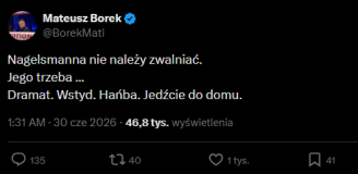TWEET Mateusza Borka po odpadnięciu Niemiec z Mundialu... xD