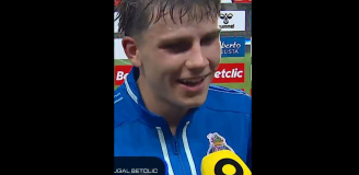 Oskar Pietuszewski mówi po portugalsku w wywiadzie pomeczowym [VIDEO]