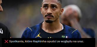 TE MECZE opuści Raphinha z powodu kontuzji...