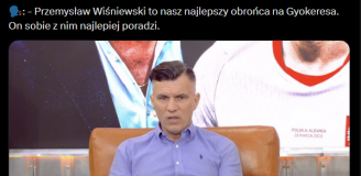 TEN OBROŃCA powinien wyjść na Gyokeresa według Podolińskiego... :D