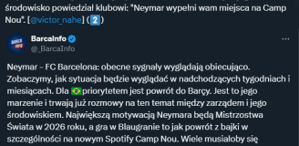 TO GWARANTUJE Barcelonie środowisko Neymara! Powrót staje się możliwy...