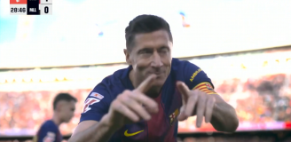 Robert Lewandowski STRZELA GOLA na 1-0 z Majorką! [VIDEO]