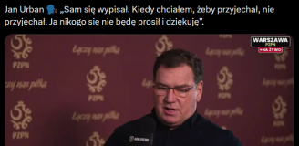 Jan Urban STANOWCZO o braku powołania! ''Sam się wypisał''