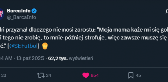 Pedri o tym, dlaczego nie ma zarostu... xD