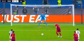 HlT! Bramkarz Lille wyjął TRZY rzuty karne Romy w kilka minut! [VIDEO]