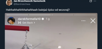 Dariusz Formella przygotowujący się na starcie z Dawidem Dobraszem... xD