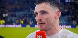 WZRUSZONY Andy Robertson wspomina Diogo Jotę po awansie na Mundial