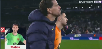 Wojciech Szczęsny podchodzi do Joana Garcii po końcowym gwizdku [VIDEO]