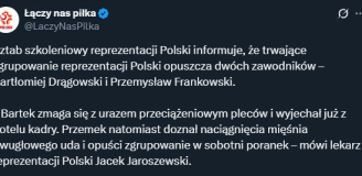 DWÓCH ZAWODNIKÓW opuszcza zgrupowanie reprezentacji Polski!