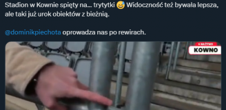 Stadion w Kownie spięty na... trytytki! XD