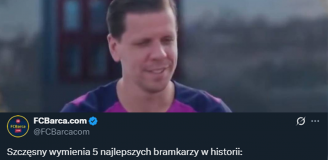 Szczęsny wymienia TOP 5 bramkarzy w historii! Zaskoczył... xD