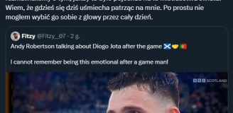 WZRUSZONY Andy Robertson wspomina Diogo Jotę po awansie na Mundial