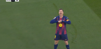 Lewandowski strzela pierwszego gola na Spotify Camp Nou! 1-0 [VIDEO]