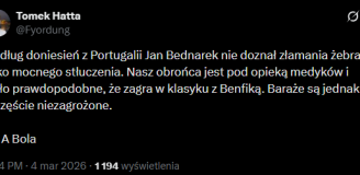 NOWE WIEŚCI ws. urazu Jana Bednarka!