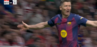 Lewandowski strzela gola barkiem z Atletico Madryt! 1-2 [VIDEO]