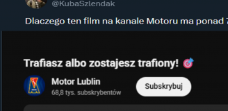 WYŚWIETLENIA filmu na kanale Motoru Lublin... xD