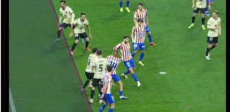 LINIA SPALONEGO przy nieuznanym golu Barcelony!