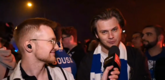 Kibic Lecha Poznań z przesłaniem do Mateusza Borka... :D [VIDEO]