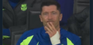 REAKCJA Roberta Lewandowskiego na gola Interu...