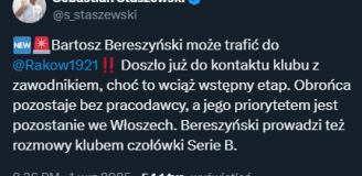 Bartosz Bereszyński może wrócić do Ekstraklasy!