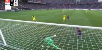 ZACHOWANIE Ter Stegena przy zwycięskim golu Villarreal... xD [VIDEO]