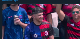 Koszulka kibica na meczu Chelsea Flamengo... xD