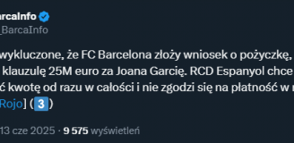 HlT! Barcelona może złożyć wniosek o pożyczkę, żeby zrealizować transfer... xD