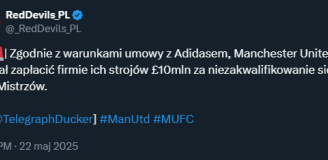 Man United musi zapłacić ODSZKODOWANIE sponsorowi za niezakwalifikowanie się do LM!