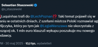 Piłkarz Legii Warszawa może trafić do Lecha Poznań!