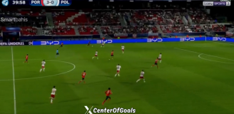 Tak padł gol Portugalii na 4-0 z Polską U21... [VIDEO]