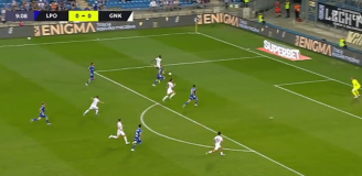 Hrosovsky strzela gola Lechowi Poznań w 10 minucie! 0-1 [VIDEO]