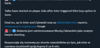 Nicola Zalewski może zmienić klub! TRWAJĄ ROZMOWY!