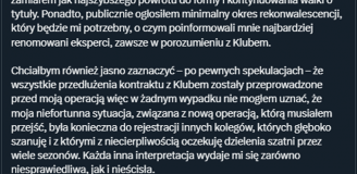 Oficjalny KOMUNIKAT Ter Stegena!