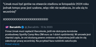 Tak 2 lata temu pisał ''Sport'' o postępach budowy Spotify Camp Nou... xD
