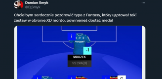 ''MOCNA'' DEFENSYWA w składzie Fantasy Ekstraklasa jednego z graczy... xD