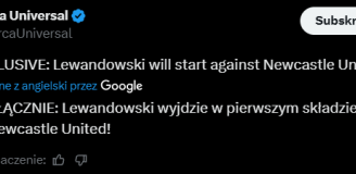 Wiadomo OD KIEDY Lewy ma zacząć mecz z Newcastle w LM!