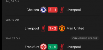 SIEDEM OSTATNICH MECZÓW w wykonaniu Liverpoolu xD