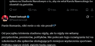 ODPOWIEDŹ spikera reprezentacji Polski na wpis Romana Giertycha xD