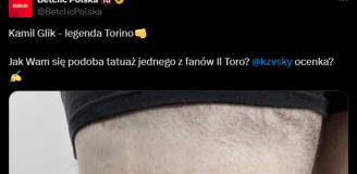 Taki TATUAŻ z Kamilem Glikiem zrobił sobie kibic Torino!