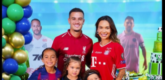 STROJE RODZINY Philippe Coutinho na urodzinach jego córki <3