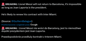 Nowe informacje w sprawie ''POWROTU'' Leo Messiego do Barcelony! Tym razem...