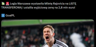 Mileta Rajović WYCENIONY przez Legię na aż... O.o