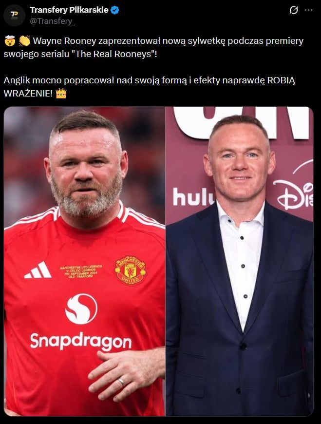 WOW! Tak teraz wygląda Wayne Rooney! O.o