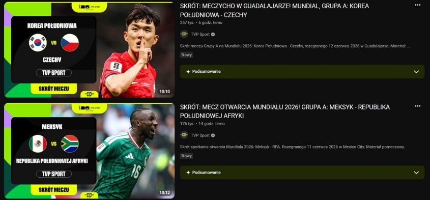 Tak wygląda OGLĄDALNOŚĆ SKRÓTÓW pierwszych dwóch meczów MŚ w TVP O.o