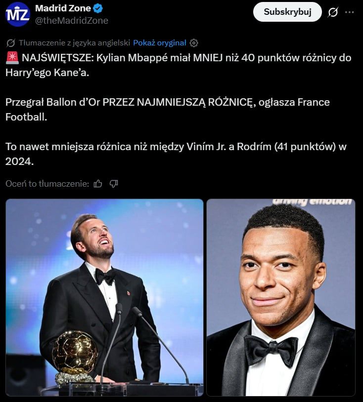 HIT! Tyle wynosiła RÓŻNICA między 1. a 2. miejscem w Złotej Piłce 2026!