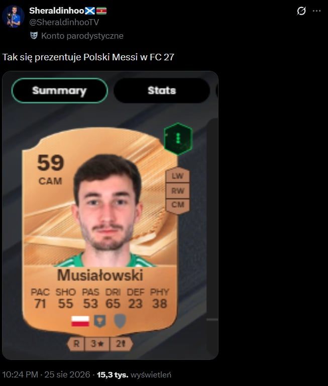 Tak wygląda karta POLSKIEGO MESSIEGO w EA FC 27!