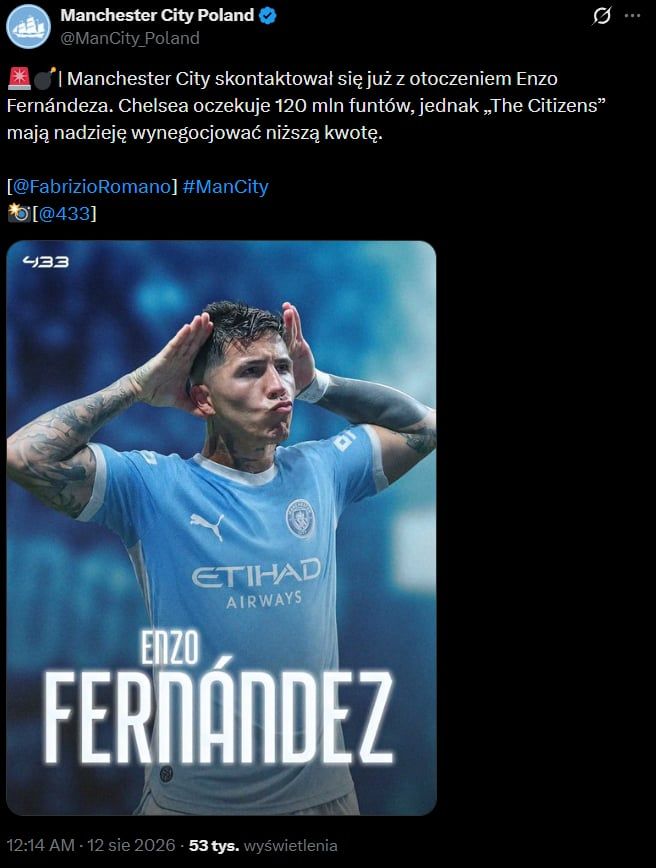 HIT! Manchester City chce pomocnika od ligowego rywala! Cena? 120 MLN FUNTÓW!