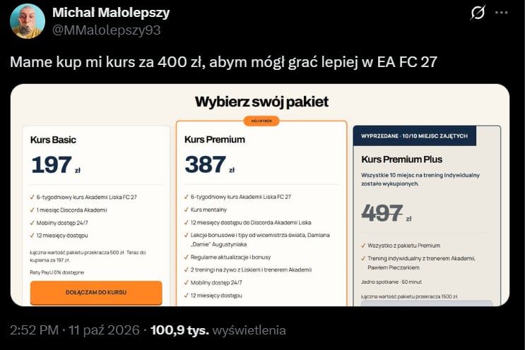 HIT! Oto co zawierają drogie PAKIETY PORADNIKÓW do... NAUKI GRY W EA FC 27 xD